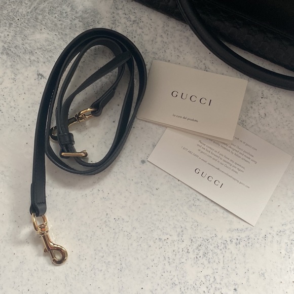 Gucci Guccissima Black Leather Tote Bag (Larger Size) - Picture 8 of 16